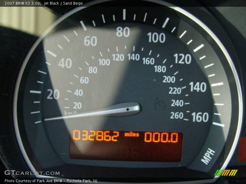 Jet Black / Sand Beige 2007 BMW X3 3.0si