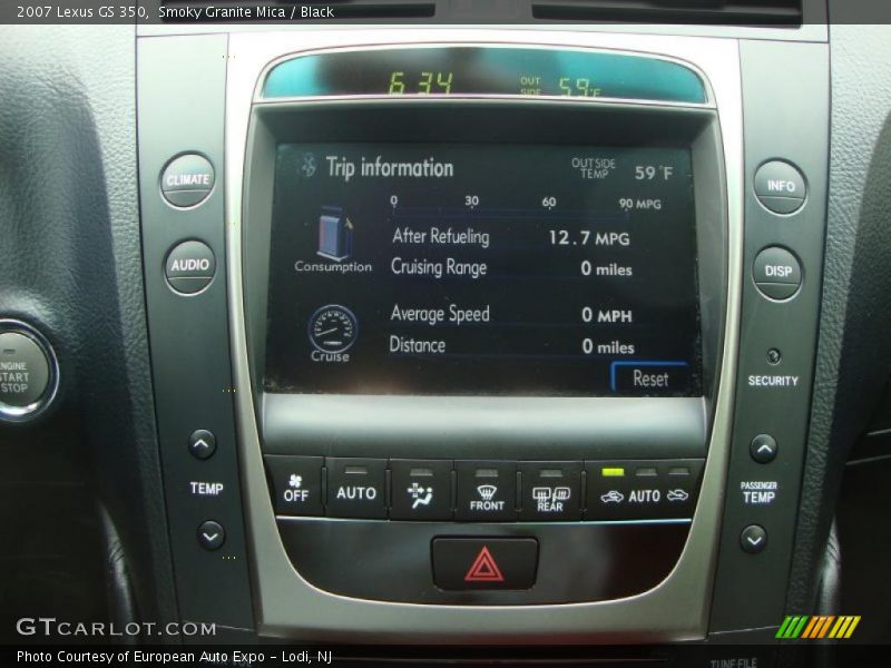 Smoky Granite Mica / Black 2007 Lexus GS 350