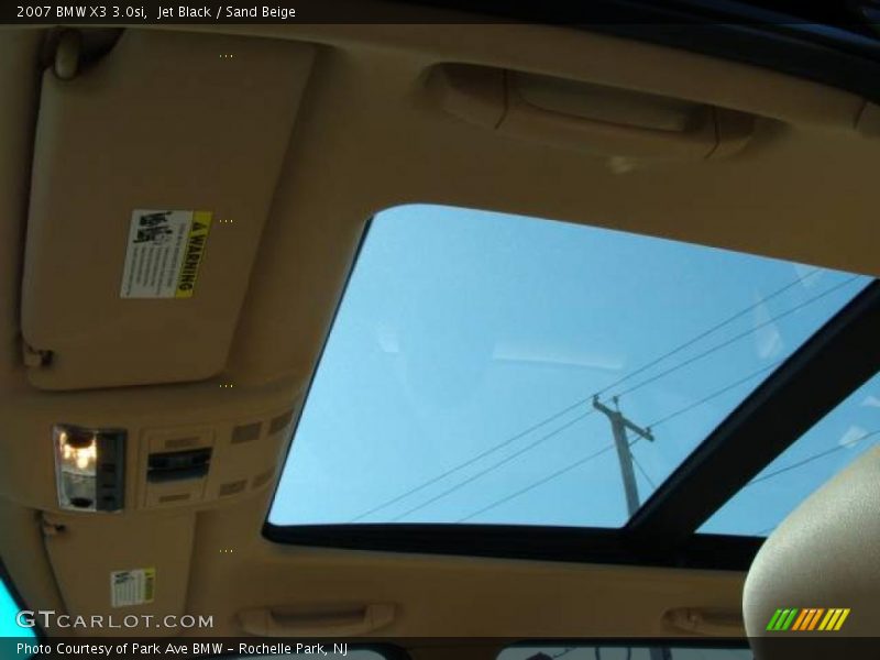 Jet Black / Sand Beige 2007 BMW X3 3.0si