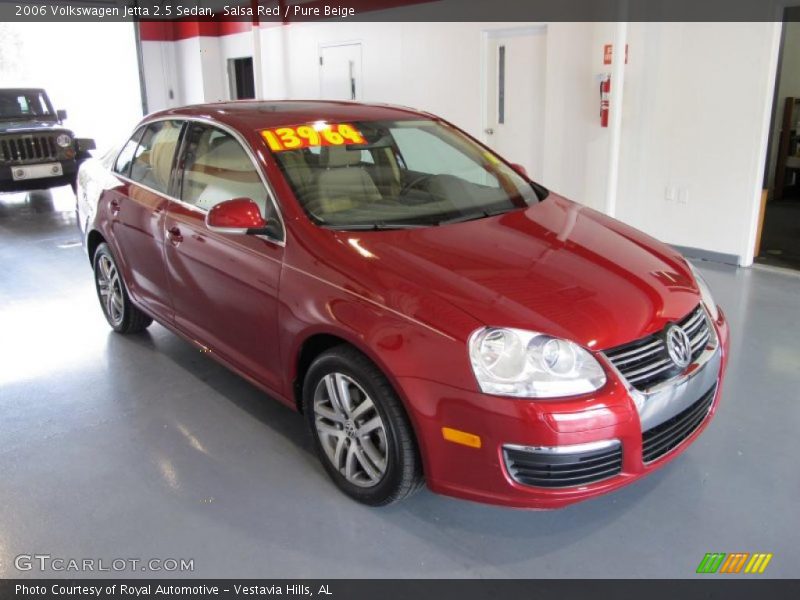 Salsa Red / Pure Beige 2006 Volkswagen Jetta 2.5 Sedan