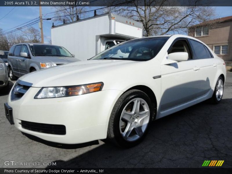 White Diamond Pearl / Camel 2005 Acura TL 3.2