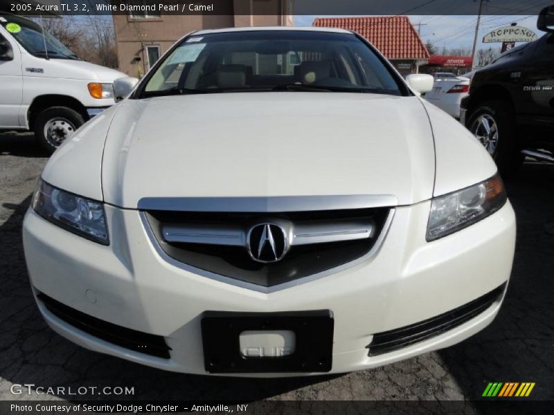 White Diamond Pearl / Camel 2005 Acura TL 3.2