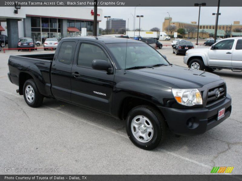 Black Sand Pearl / Graphite Gray 2009 Toyota Tacoma Access Cab