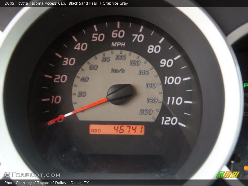 Black Sand Pearl / Graphite Gray 2009 Toyota Tacoma Access Cab