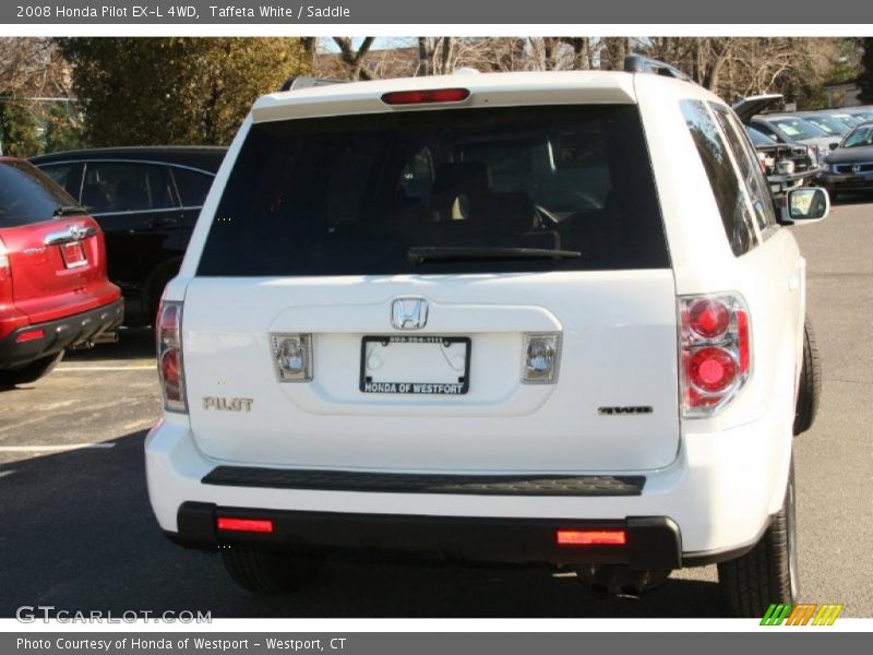 Taffeta White / Saddle 2008 Honda Pilot EX-L 4WD