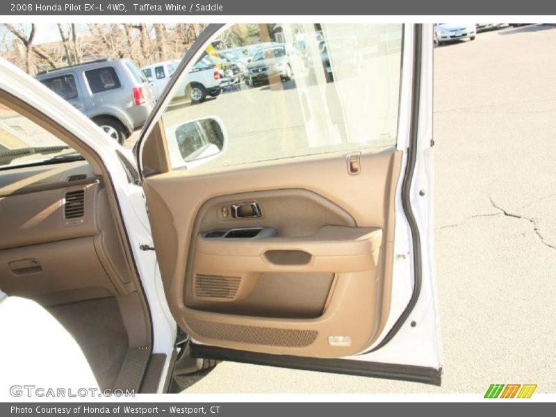 Taffeta White / Saddle 2008 Honda Pilot EX-L 4WD