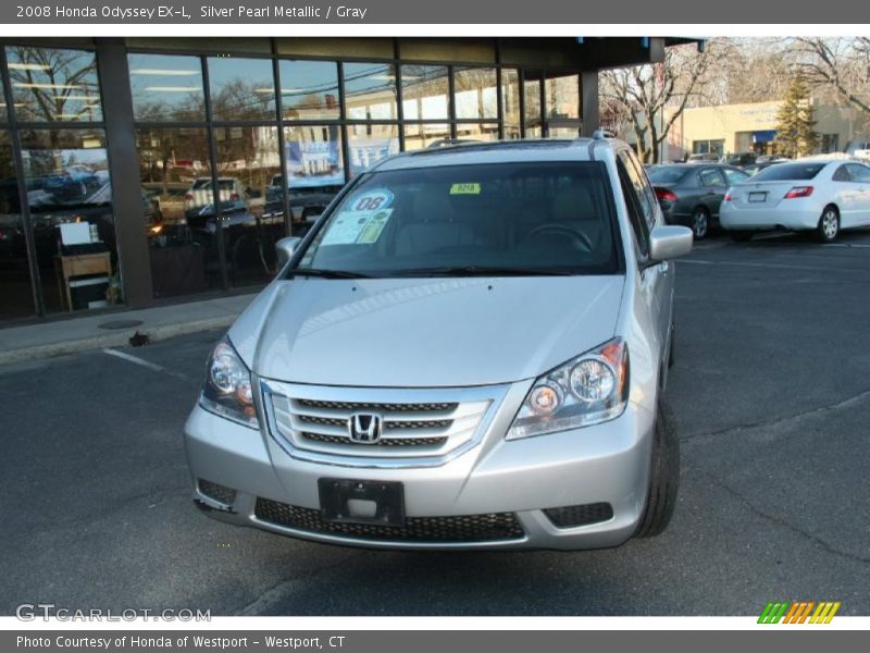 Silver Pearl Metallic / Gray 2008 Honda Odyssey EX-L