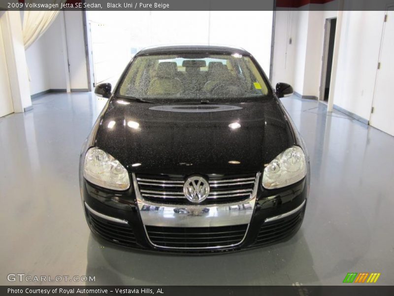 Black Uni / Pure Beige 2009 Volkswagen Jetta SE Sedan
