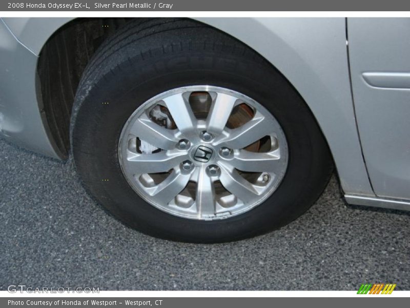 Silver Pearl Metallic / Gray 2008 Honda Odyssey EX-L
