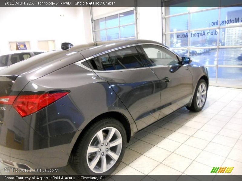 Grigio Metallic / Umber 2011 Acura ZDX Technology SH-AWD