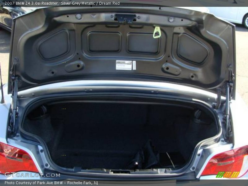 Silver Grey Metallic / Dream Red 2007 BMW Z4 3.0si Roadster