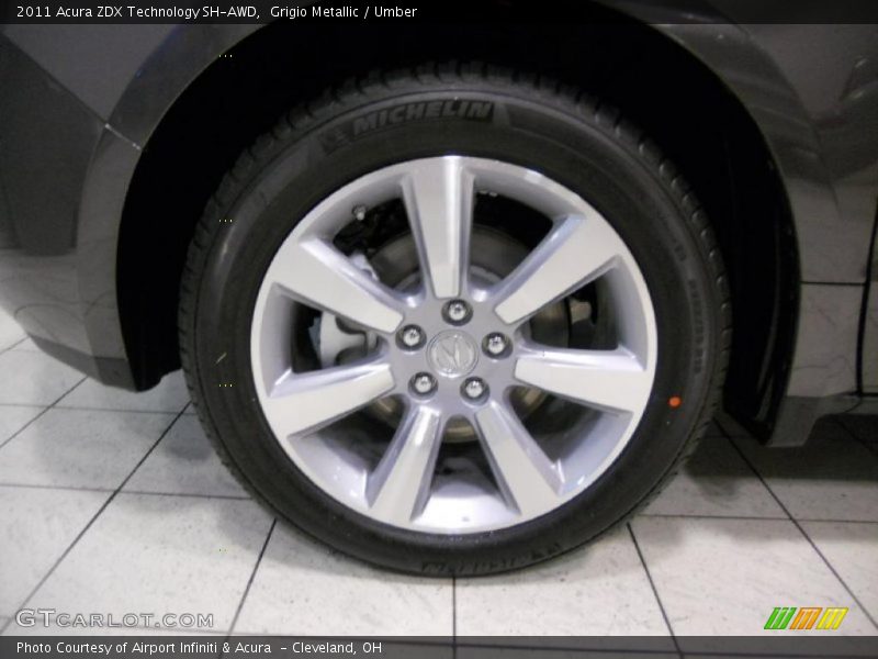 Grigio Metallic / Umber 2011 Acura ZDX Technology SH-AWD