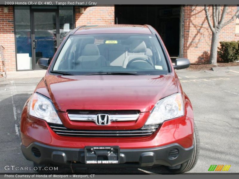 Tango Red Pearl / Gray 2009 Honda CR-V EX 4WD