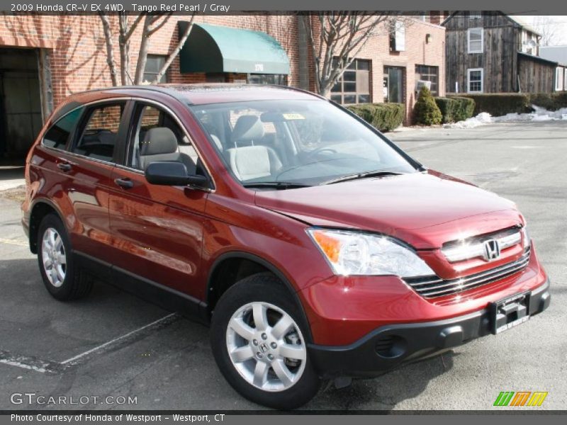 Tango Red Pearl / Gray 2009 Honda CR-V EX 4WD