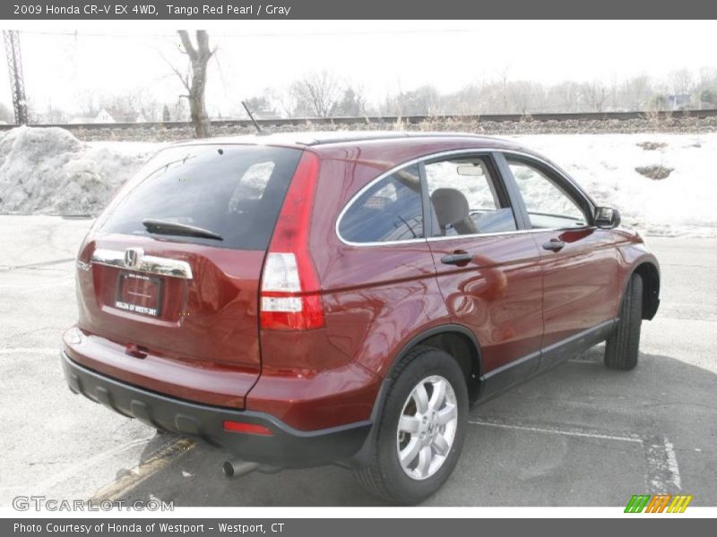 Tango Red Pearl / Gray 2009 Honda CR-V EX 4WD