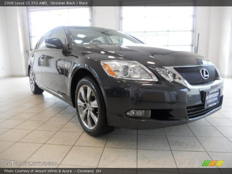 Obsidian Black / Black 2008 Lexus GS 350 AWD