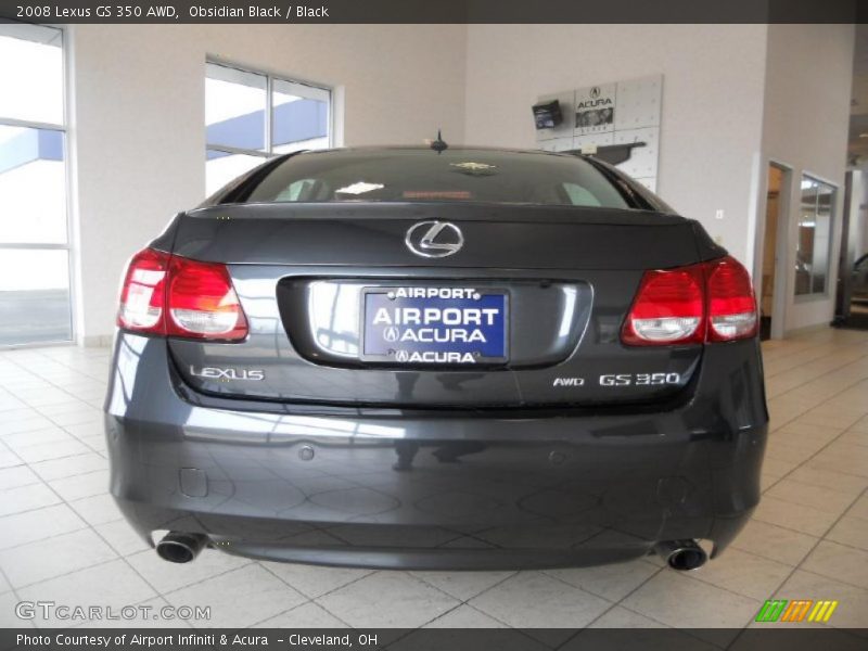 Obsidian Black / Black 2008 Lexus GS 350 AWD