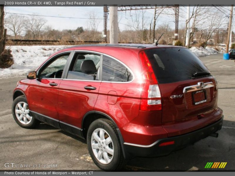 Tango Red Pearl / Gray 2009 Honda CR-V EX 4WD