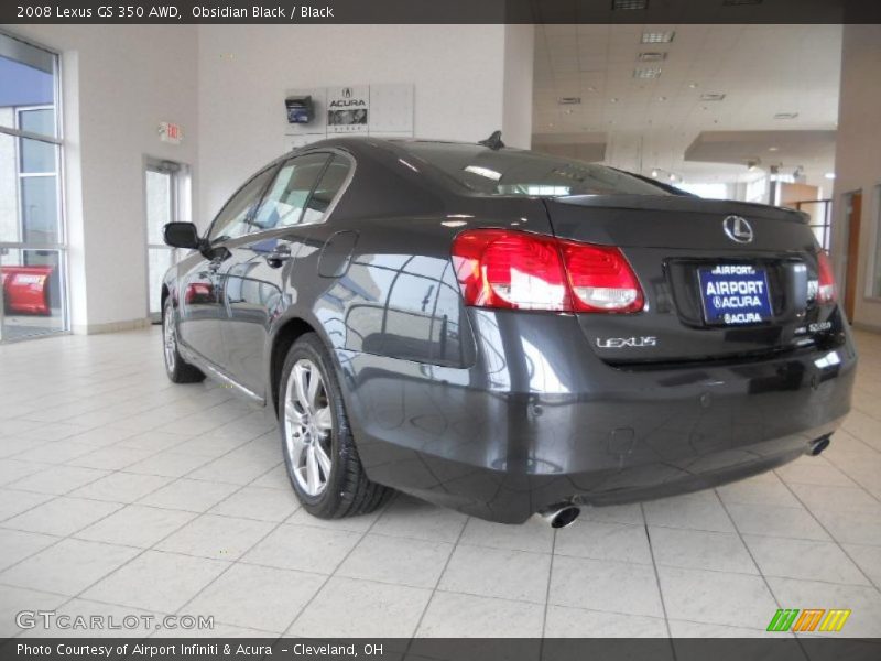 Obsidian Black / Black 2008 Lexus GS 350 AWD