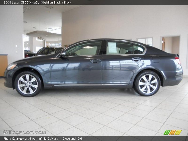 Obsidian Black / Black 2008 Lexus GS 350 AWD