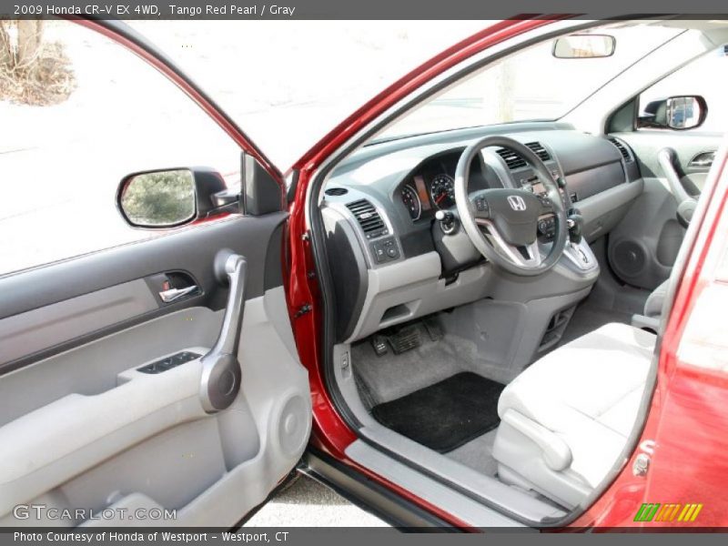 Tango Red Pearl / Gray 2009 Honda CR-V EX 4WD