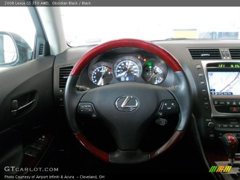 Obsidian Black / Black 2008 Lexus GS 350 AWD