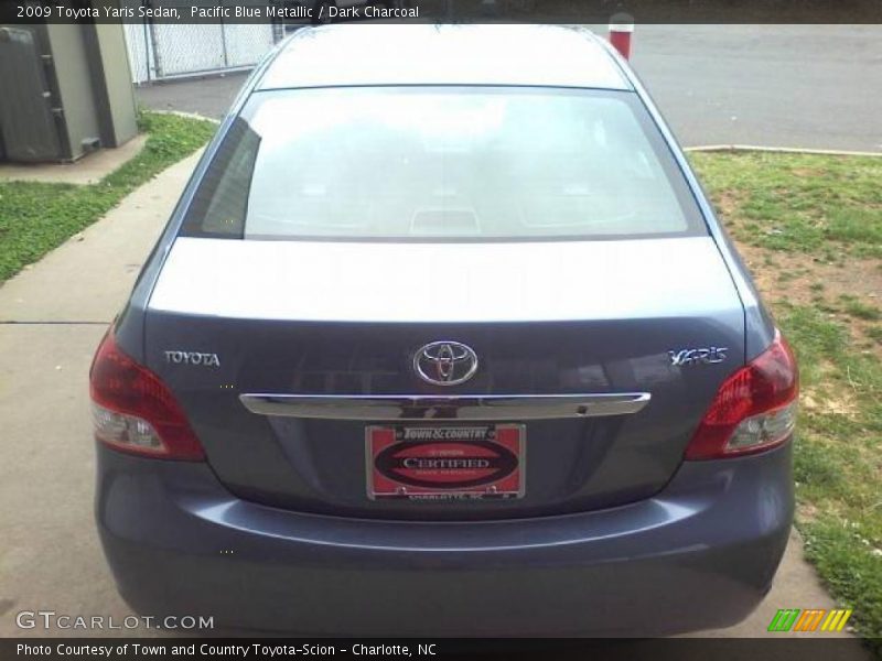 Pacific Blue Metallic / Dark Charcoal 2009 Toyota Yaris Sedan
