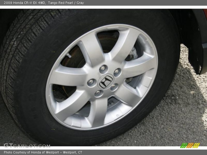 Tango Red Pearl / Gray 2009 Honda CR-V EX 4WD