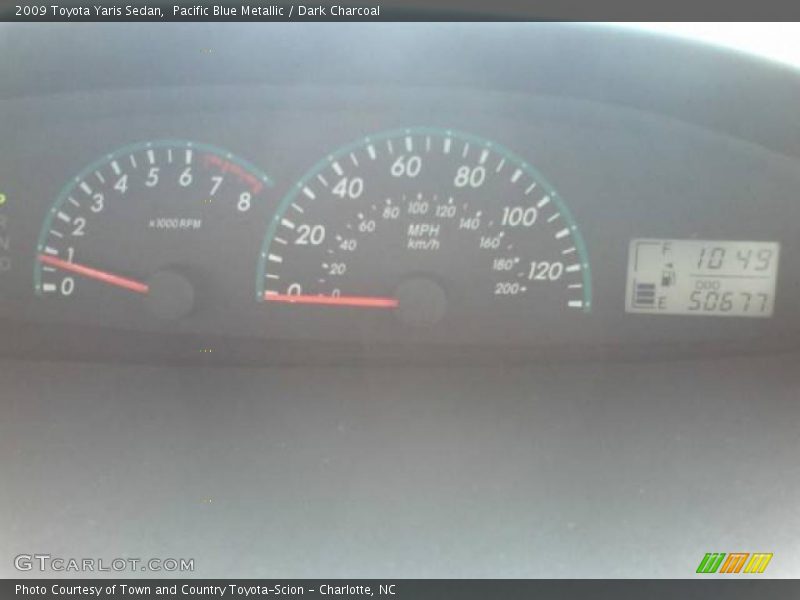 Pacific Blue Metallic / Dark Charcoal 2009 Toyota Yaris Sedan