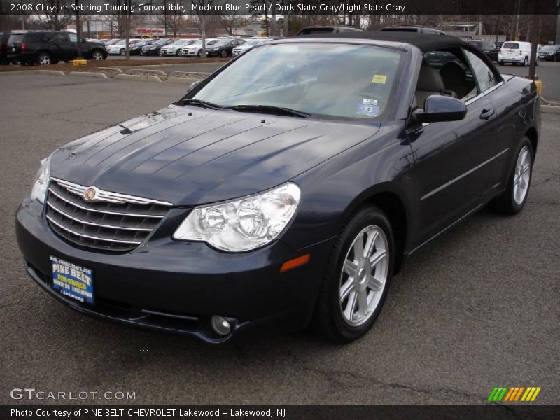 Modern Blue Pearl / Dark Slate Gray/Light Slate Gray 2008 Chrysler Sebring Touring Convertible