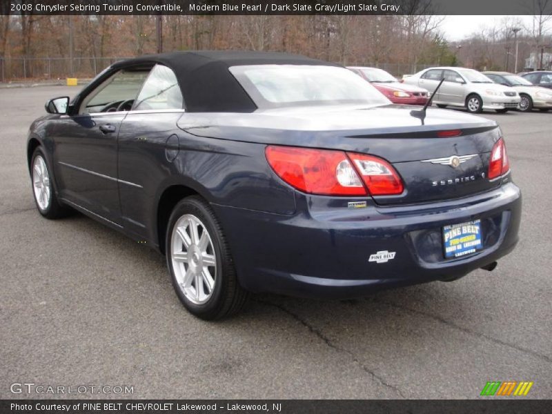 Modern Blue Pearl / Dark Slate Gray/Light Slate Gray 2008 Chrysler Sebring Touring Convertible