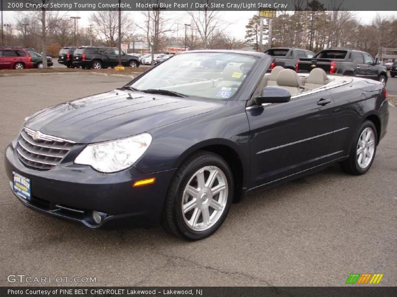 Modern Blue Pearl / Dark Slate Gray/Light Slate Gray 2008 Chrysler Sebring Touring Convertible
