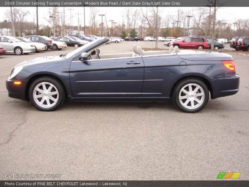 Modern Blue Pearl / Dark Slate Gray/Light Slate Gray 2008 Chrysler Sebring Touring Convertible