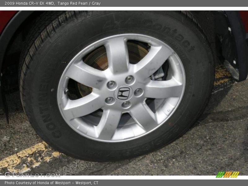 Tango Red Pearl / Gray 2009 Honda CR-V EX 4WD
