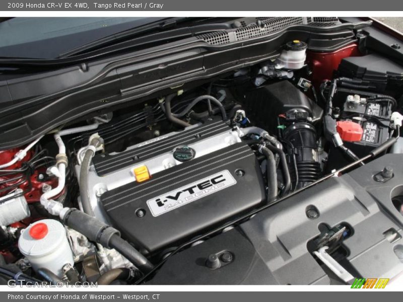 Tango Red Pearl / Gray 2009 Honda CR-V EX 4WD