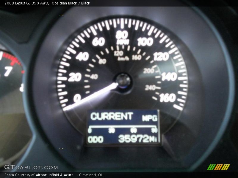 Obsidian Black / Black 2008 Lexus GS 350 AWD