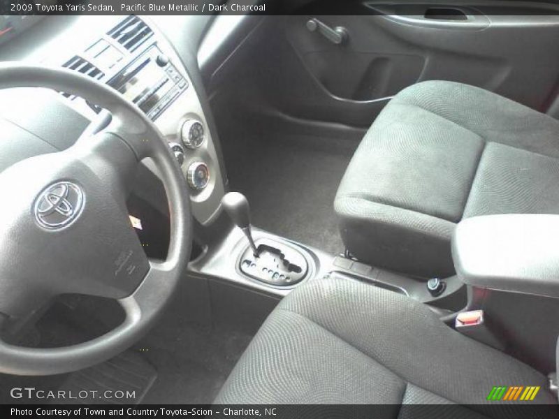 Pacific Blue Metallic / Dark Charcoal 2009 Toyota Yaris Sedan