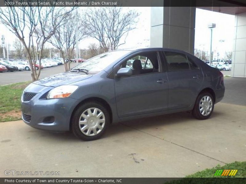 Pacific Blue Metallic / Dark Charcoal 2009 Toyota Yaris Sedan