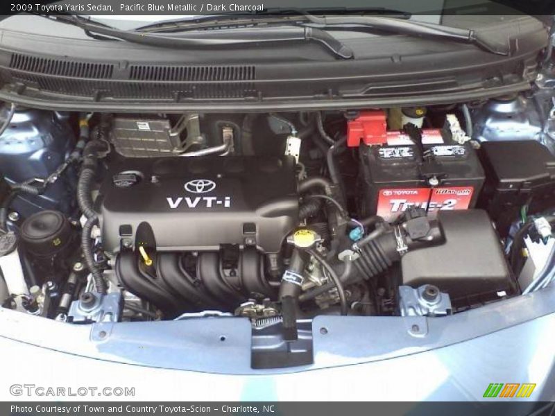 Pacific Blue Metallic / Dark Charcoal 2009 Toyota Yaris Sedan