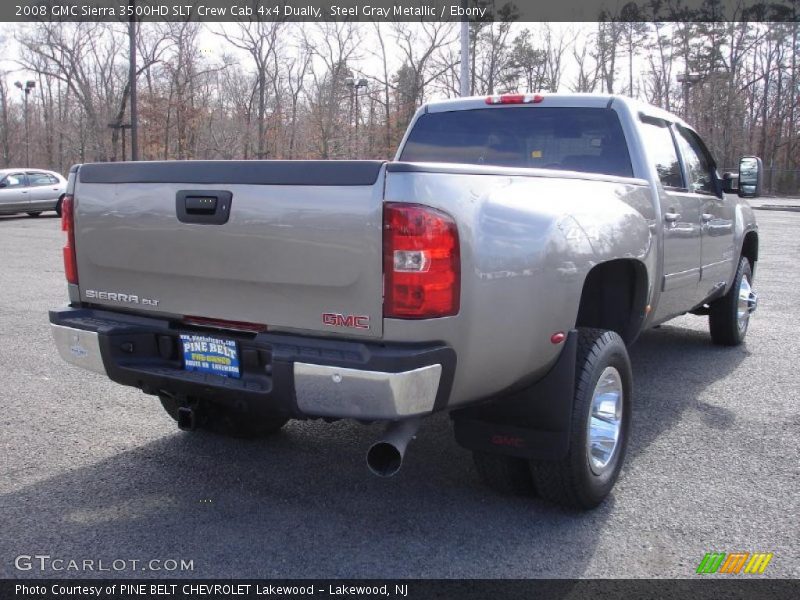 Steel Gray Metallic / Ebony 2008 GMC Sierra 3500HD SLT Crew Cab 4x4 Dually