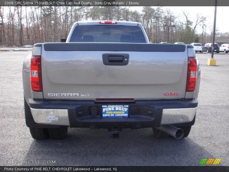 Steel Gray Metallic / Ebony 2008 GMC Sierra 3500HD SLT Crew Cab 4x4 Dually