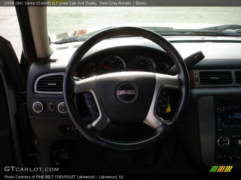 Steel Gray Metallic / Ebony 2008 GMC Sierra 3500HD SLT Crew Cab 4x4 Dually