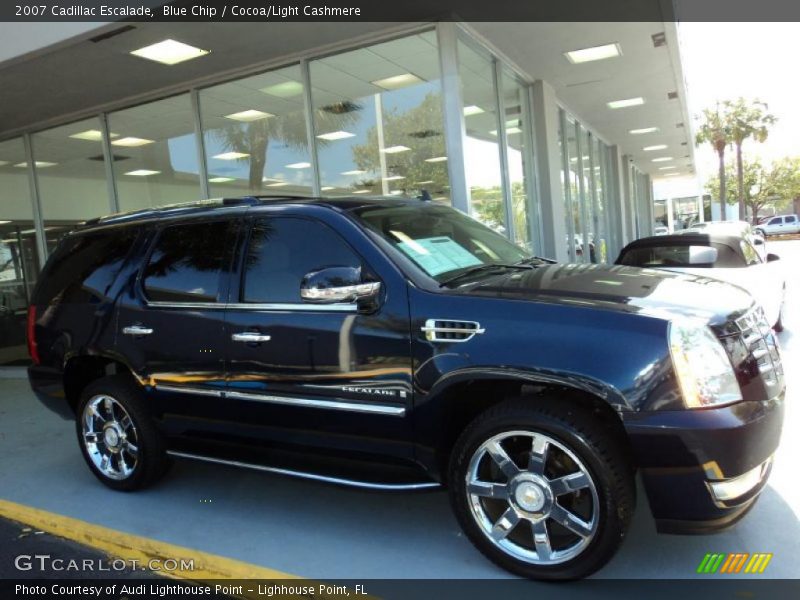 Blue Chip / Cocoa/Light Cashmere 2007 Cadillac Escalade