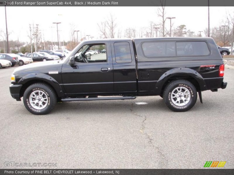 Black / Medium Dark Flint 2008 Ford Ranger Sport SuperCab 4x4