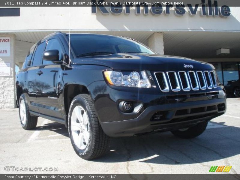 Brilliant Black Crystal Pearl / Dark Slate Gray/Light Pebble Beige 2011 Jeep Compass 2.4 Limited 4x4