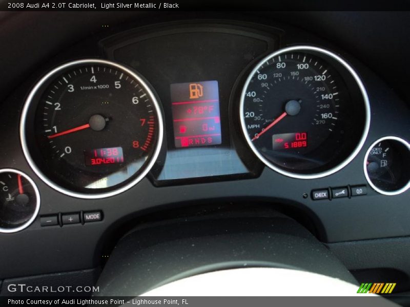 Light Silver Metallic / Black 2008 Audi A4 2.0T Cabriolet