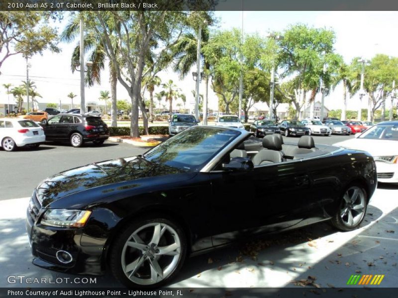 Brilliant Black / Black 2010 Audi A5 2.0T Cabriolet