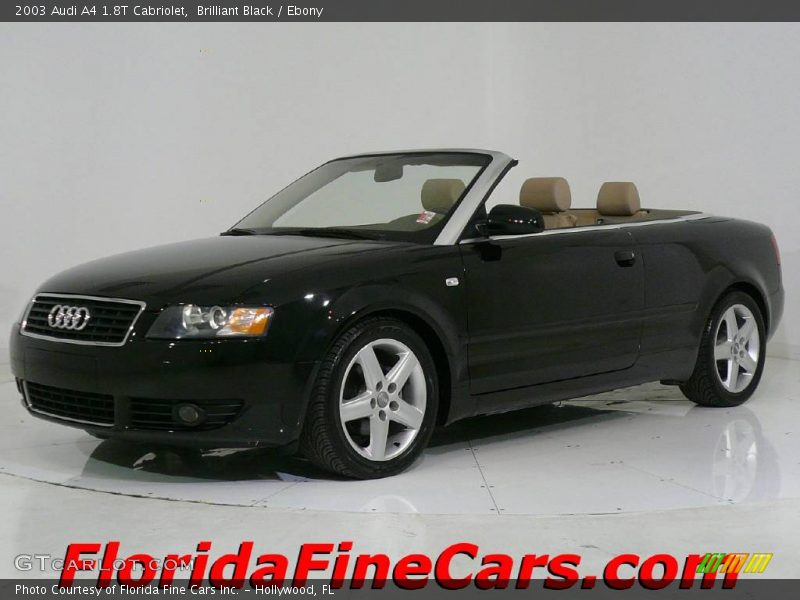 Brilliant Black / Ebony 2003 Audi A4 1.8T Cabriolet