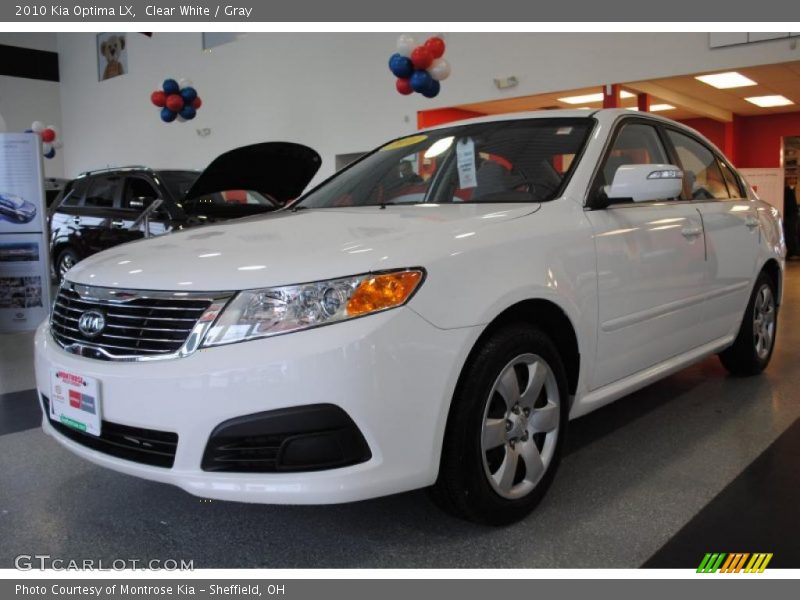 Clear White / Gray 2010 Kia Optima LX