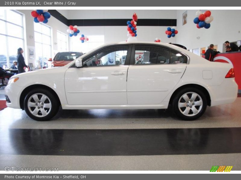 Clear White / Gray 2010 Kia Optima LX
